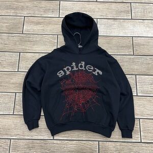 Spider Hoodie Web/Black Rhinestone/Size L